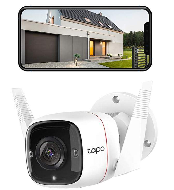 Tapo outdoor Wi-Fi security camera with phone live view