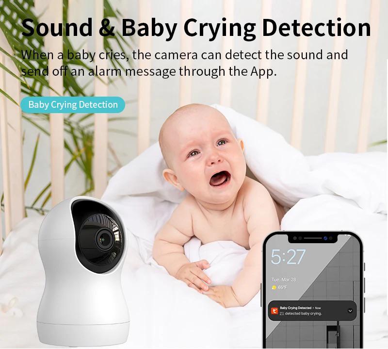 Smart camera with baby crying detection