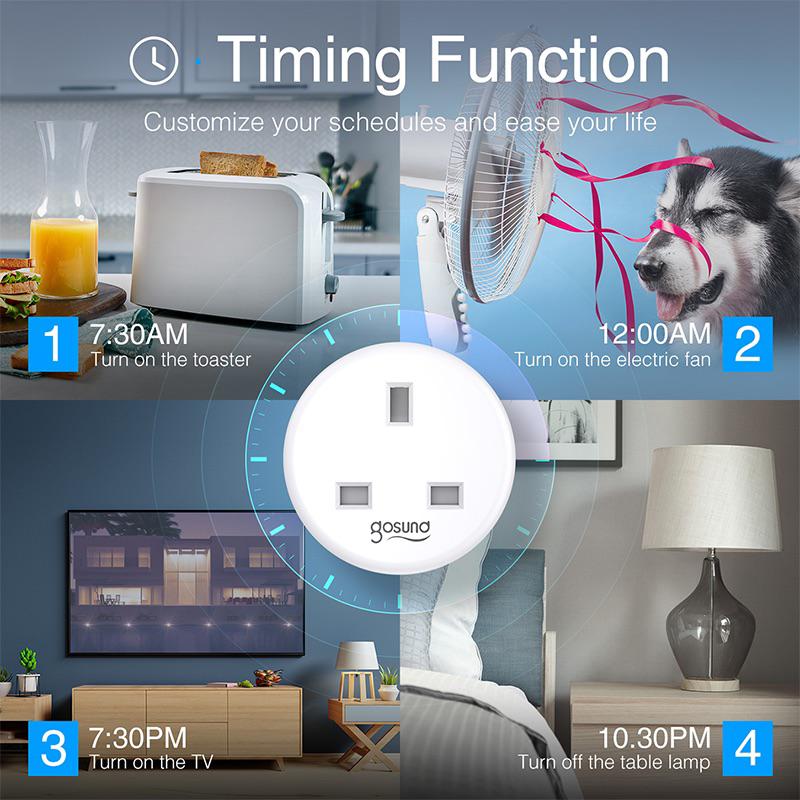 Smart plug with timing schedules